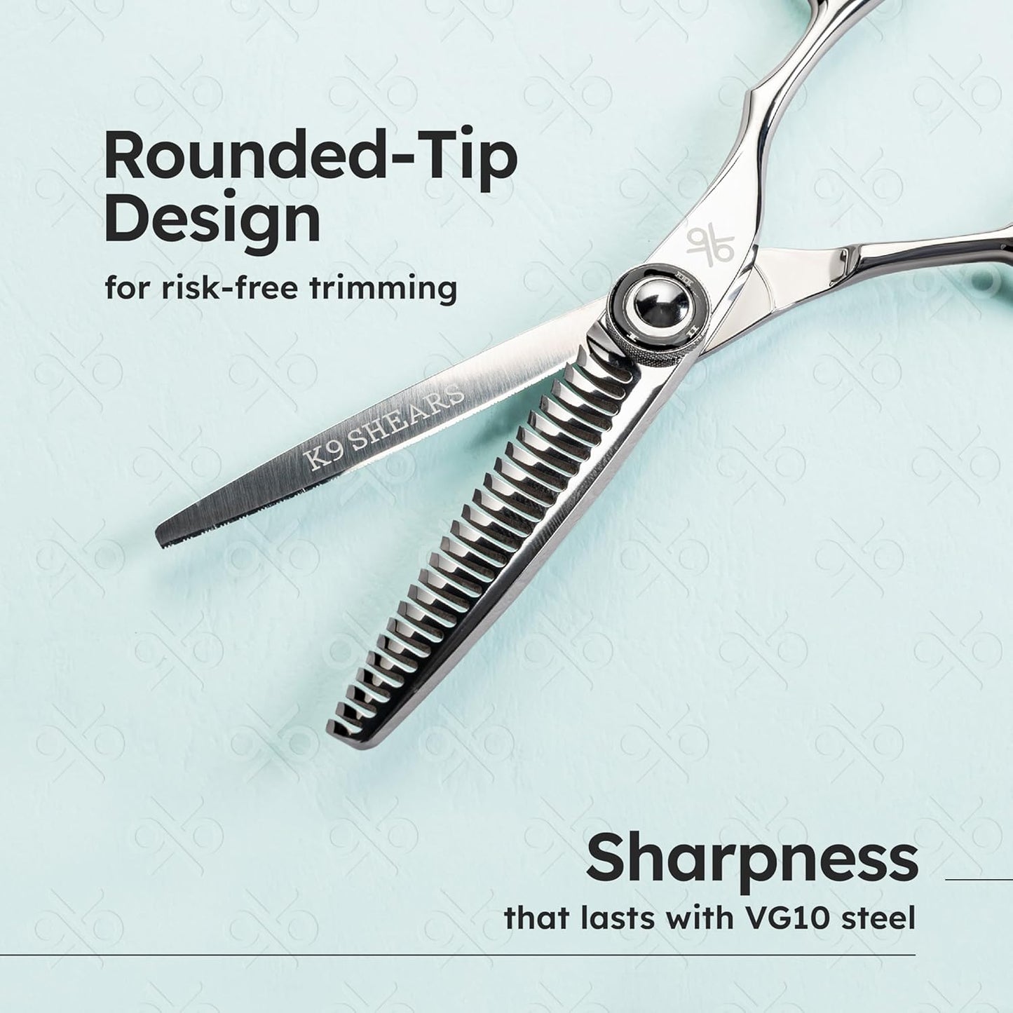 K9 6" 3-in-1 Professional Thinning Shears – Adjustable Thinning Rate (15%, 25%, 35%), Barber Shears Made with Premium VG10 Steel, Lightweight, Razor-Sharp, Ergonomic Handle for Hairstylists