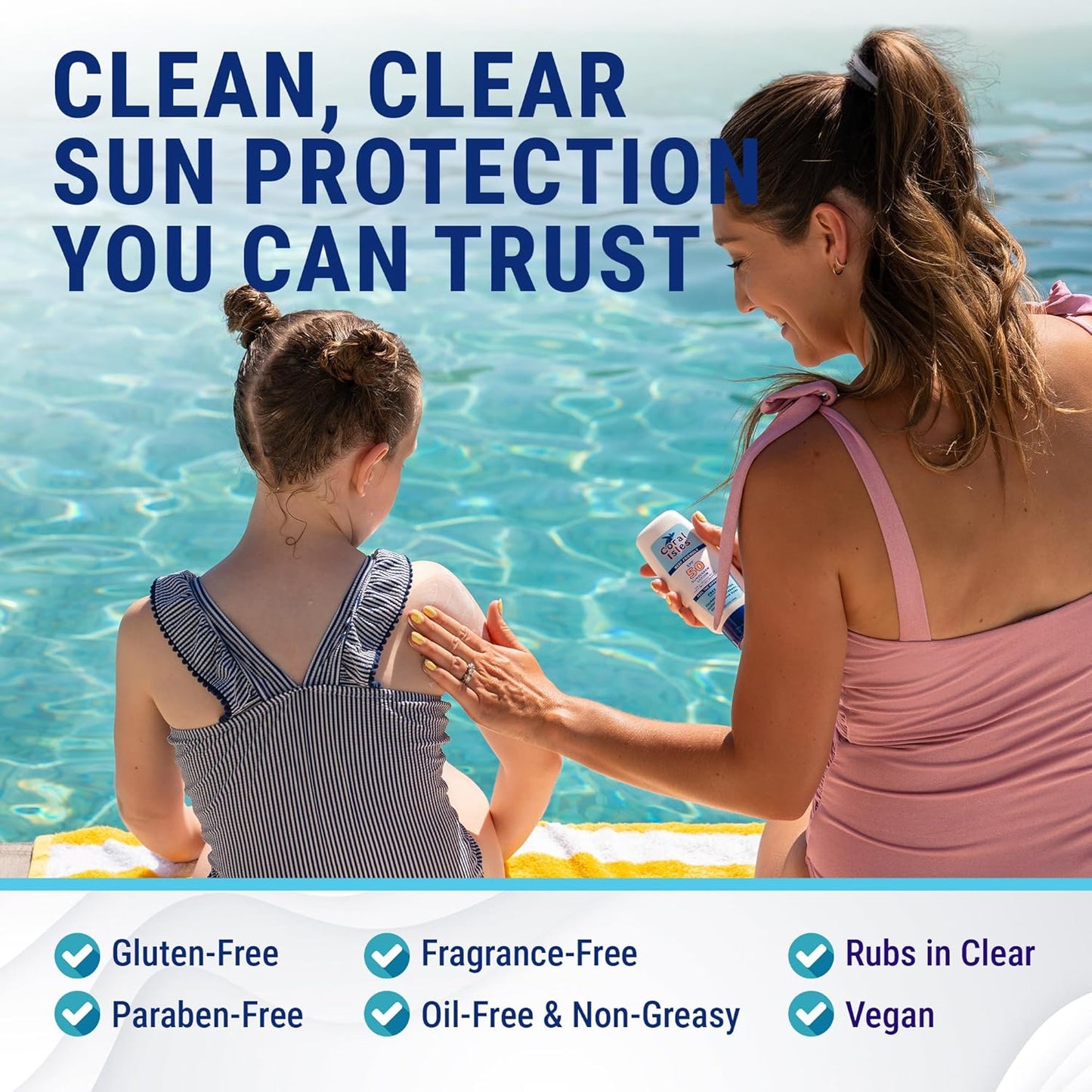 Coral Isles Sunscreen SPF 50 | Hawaii Reef-Safe Act Compliant | Octinoxate & Oxybenzone Free | Broad Spectrum UVA/UVB Protection | Water Resistant 80 Min. | Fragrance Free | 6 Fl Oz Lotion