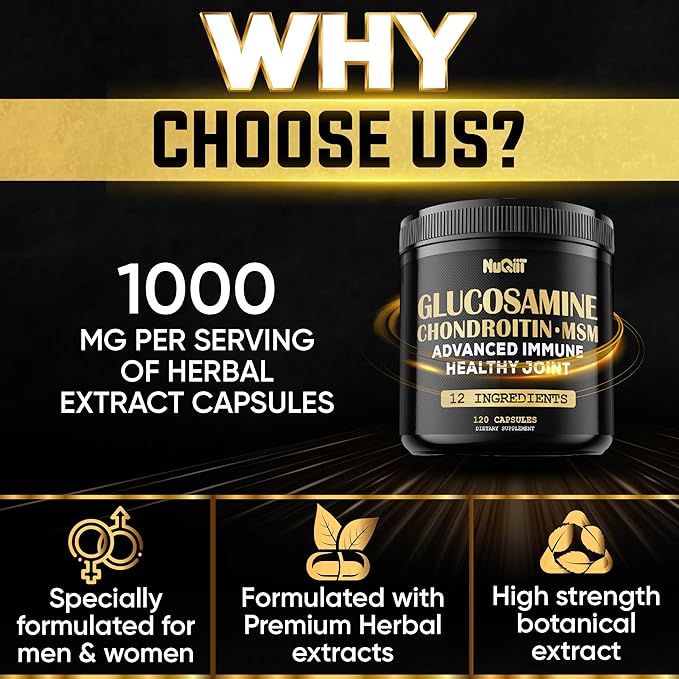 Glucosamine Chondroitin MSM with Immune & 2000mg - 120 Capsules