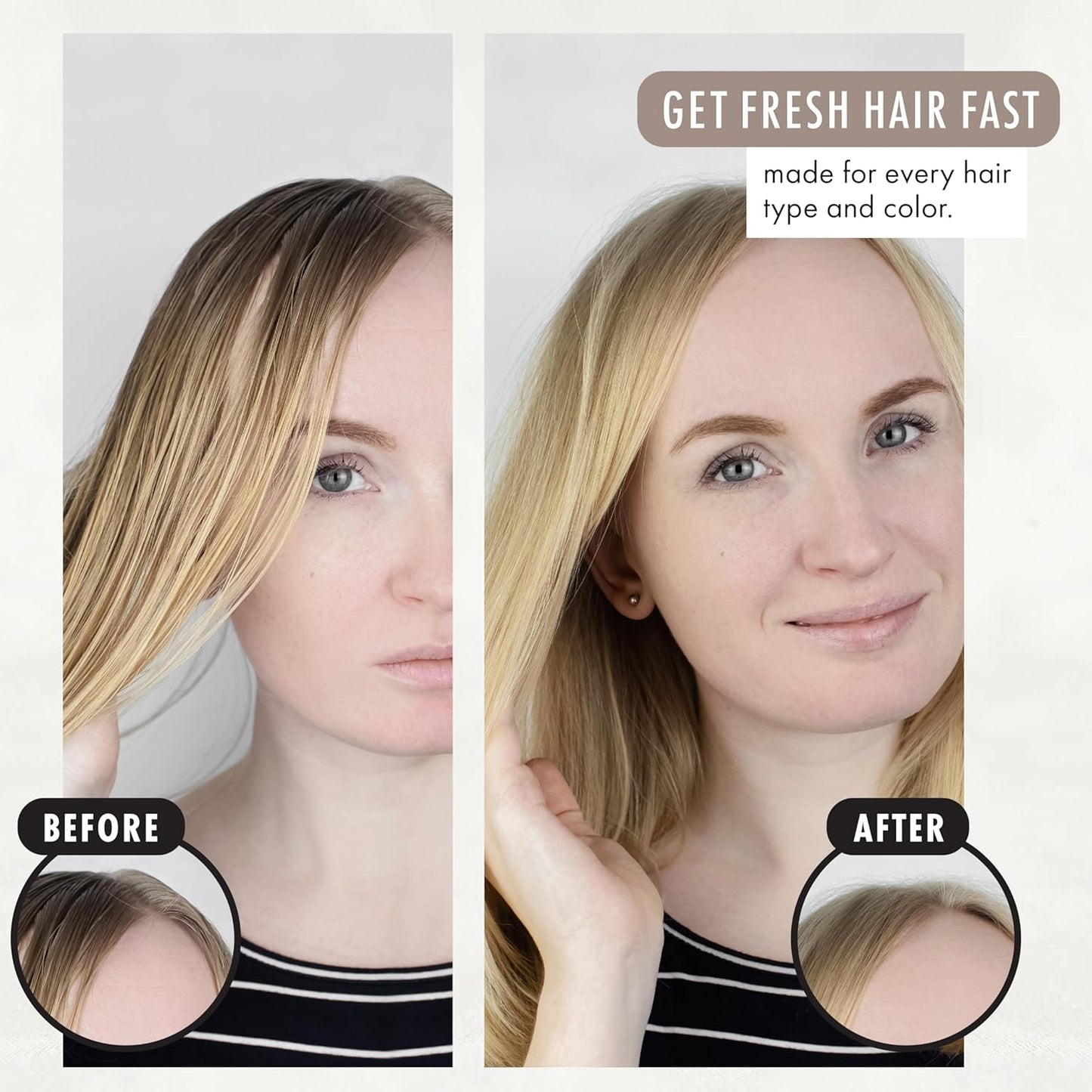 Dry Shampoo Powder for Dark, Blonde and Oily Hair, All Natural Body & Hair Powder for Women and Men, Paraben & Talc free No White Cast Synthetic Fragrance, Travel Size, Rose Musk -1oz