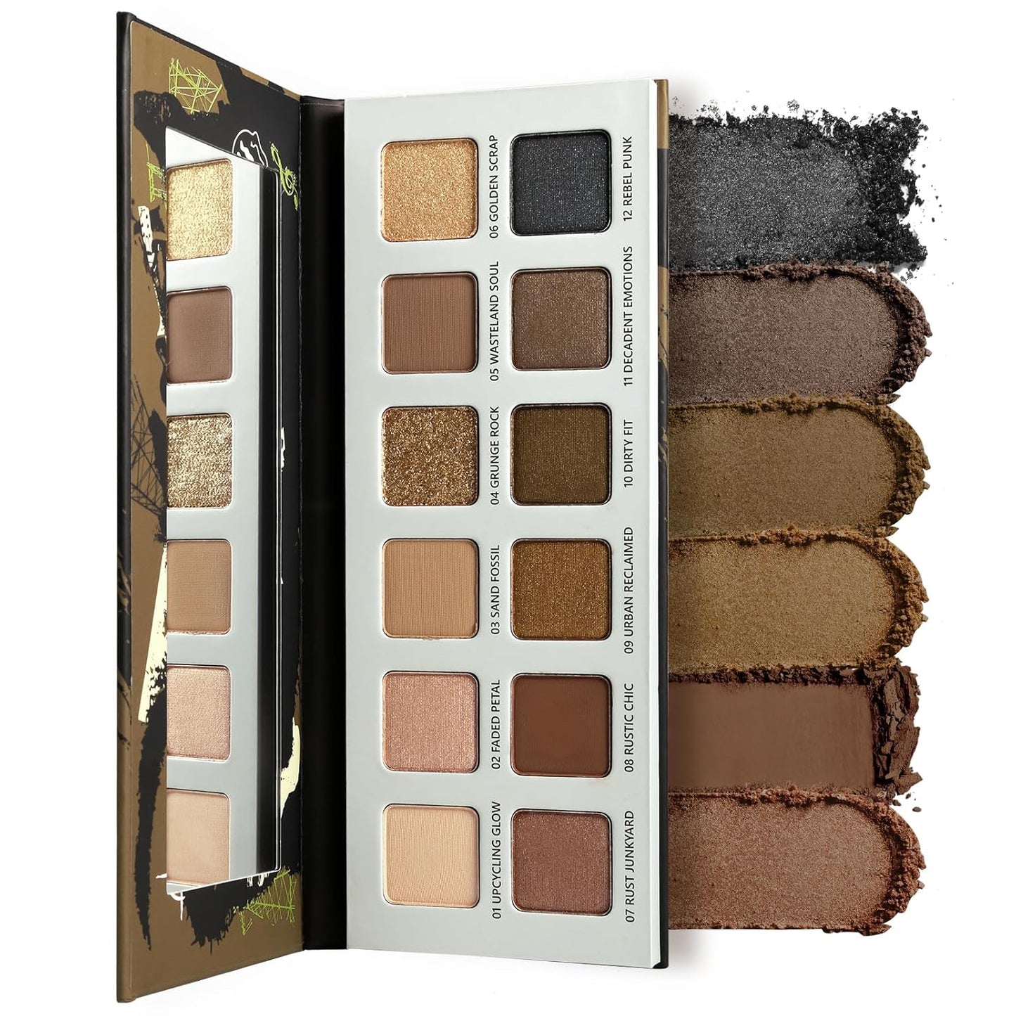 ‌Natural Nudes Eyeshadow Palette - Warm Taupe & Dark Brown Matte, Shimmer & Metallic Velvety Finish | Long-Lasting Travel-Friendly Compact Size | Beginner-Friendly Eye Makeup Palette Everyday Looks