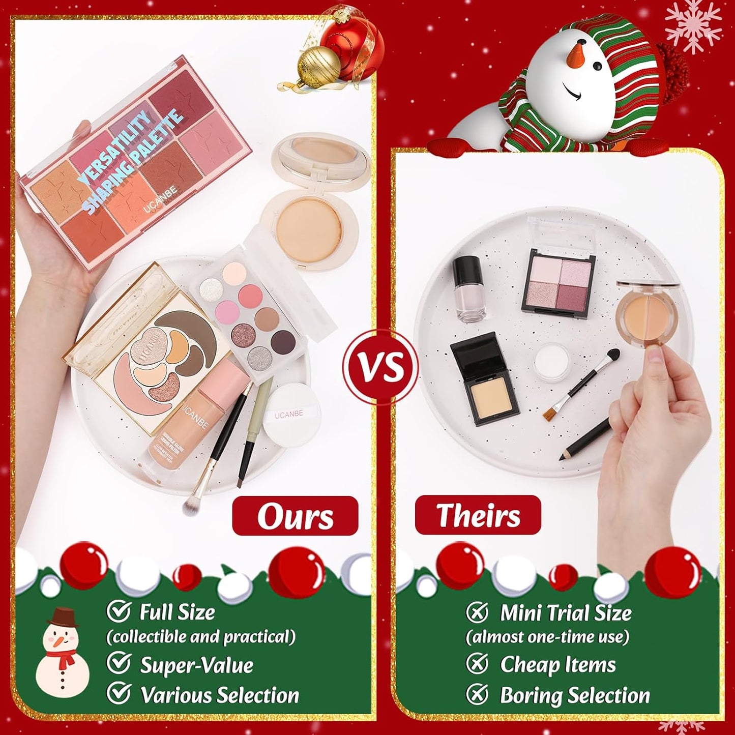 UCANBE Luxury Makeup Advent Calendar 2025, 24 Days Christmas Makeup Gift Set for Adult Women & Teen Girls, 2025 Xmas Beauty & Cosmetic Countdown Calendar Holiday Surprise Limited-Edition Make Up Gifts Kit