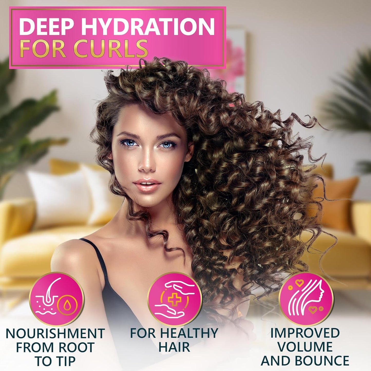 Curly Hair Shampoo and Conditioner Set - Sulfate Free for Wavy, Frizzy, Permed and Black Hair - Enhancing and Curl Defining for Women and Men - Deep Moisturizing and Hydrating Salon Grade Formula