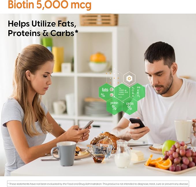 Doctor's Best Biotin Supports Hair, Skin, Nails, Boost Energy, Nervous System, Non-GMO, Vegan, Gluten Free, 120 Count