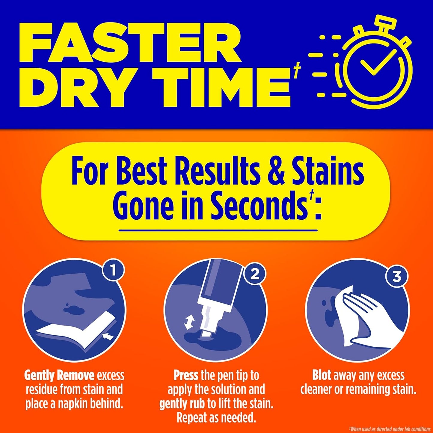 Tide Stain Remover for Clothes, Tide To Go Pen, Instant Stain Remover Pen & Spot Cleaner, Portable & Travel-Friendly, Works on Food & Drink Stains, Fits in Purses & Bags, 3 Count (Pack of 1)