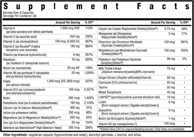 Seeking Health Optimal Prenatal Methyl-Free, Non-Methylated Folate and B12, Pregnancy Support, B6 and Ginger for Digestive Comfort, Supports Healthy Fetal Development, Vegetarian (180 capsules)