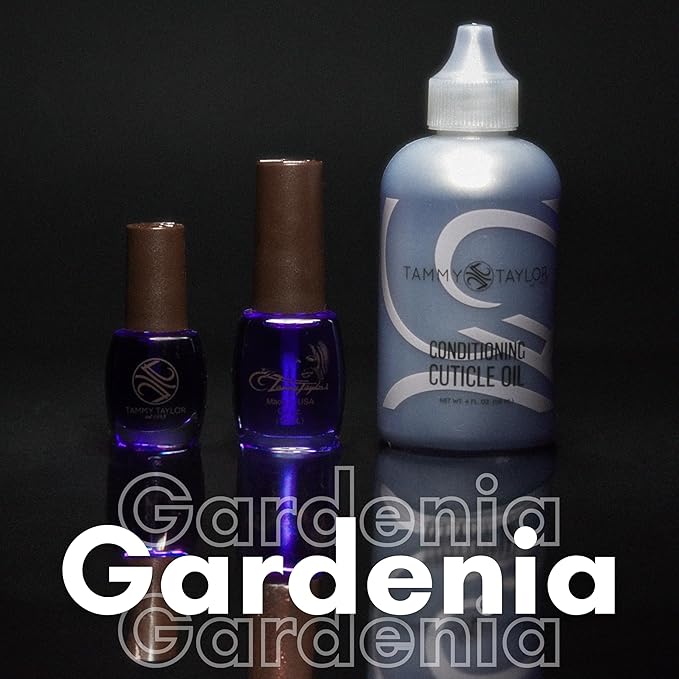Tammy Taylor Hydrating Nail Cuticle Oil w/Cuticle Cream | Gardenia Cuticle Softener w/Vitamin E, Jojoba Oil, Natural Ingredients & USA Made Professional Nail Growth Oil for Growth & Strength .25 oz