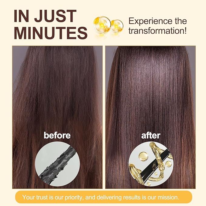 Collagen+Keratin Hair Mask - Deep Repair for Damaged Hair with Argan Oil and Vitamin E - Hydrating Treatment for Dryness and Damage-150 ml (Refreshing), Yellow (5.07 Fl Oz (Pack of 1), Fresh)