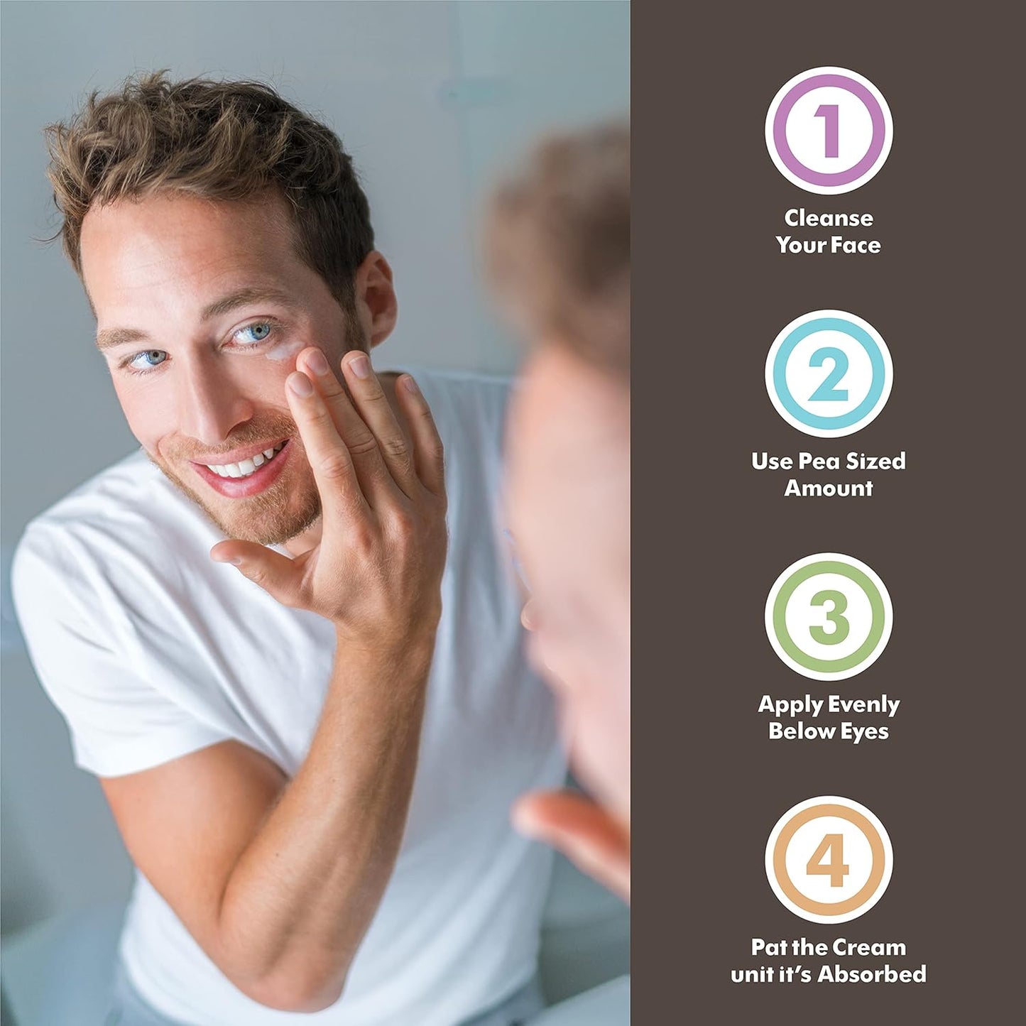 Rascal Ponce's Eye Cream | Under Eye Cream Dark Circle Remover for Men - Made with ginkgo Biloba Leaf Extract Macadamia Seed Oil (Container 0.5 Oz)