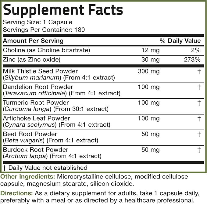 Bronson Liver Detox Advanced Detox & 180 Vegetarian
