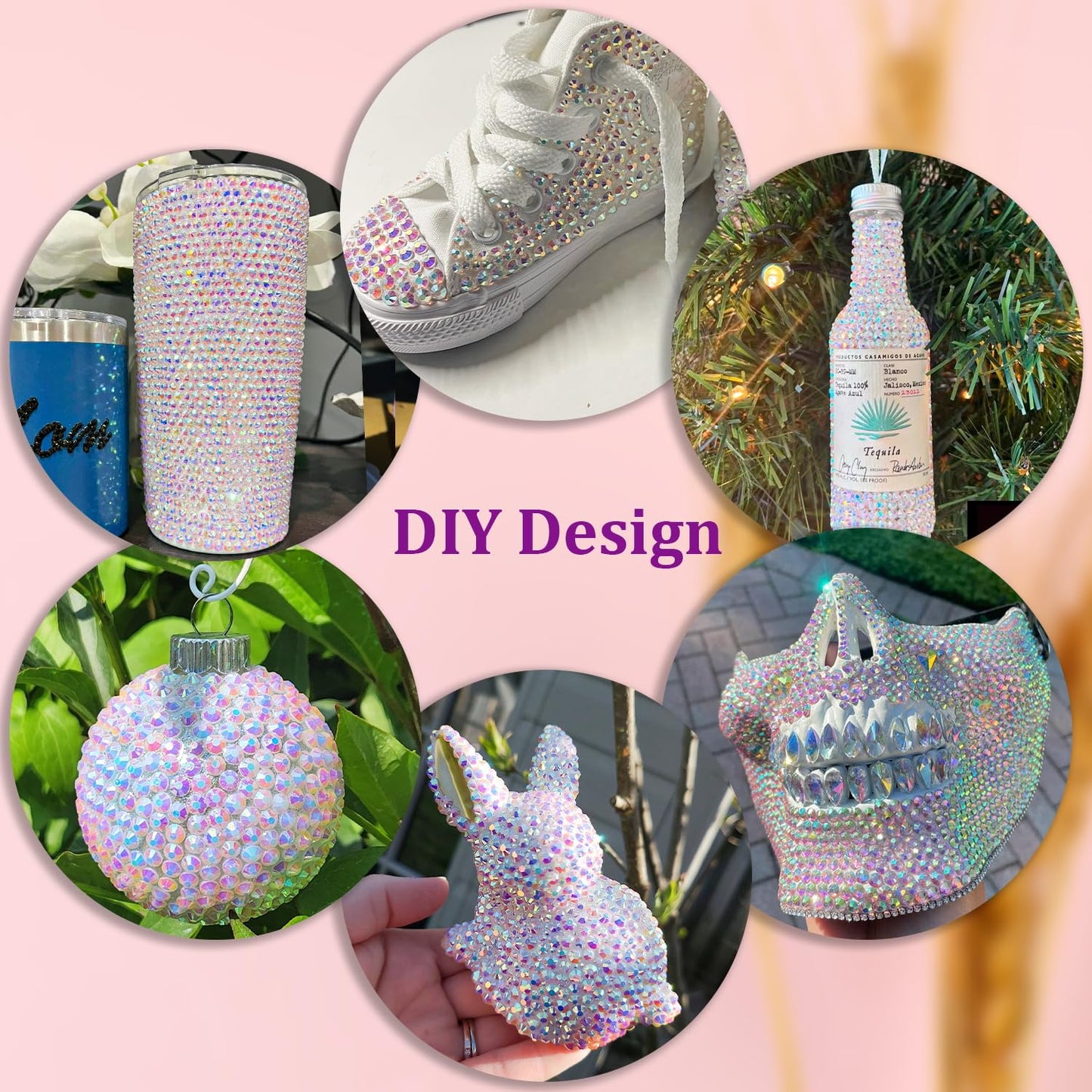 Resin Jelly Rhinestones for Crafting with B7000 Jewelry Glue, 2 Boxes Transparent AB Flatback Crystals with 3Pcs 10ml Glue, Bedazzling Non Hotfix Gems for DIY Tumblers Clothing Shoes Manicure