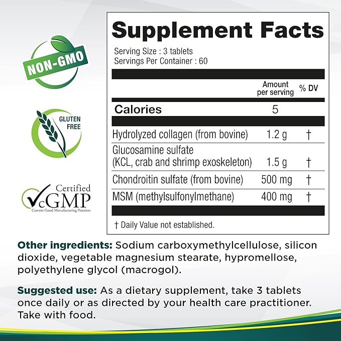 Genacol Glucosamine, Chondroitin, MSM and Collagen 180 Tablets