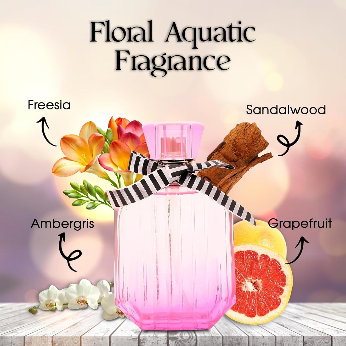 Very Seductive Women Perfume 3.4 Fl Oz Eau de Parfum Natural Spray Notes of Purple Passion Fruit, Shangri-La Peony & Vanilla Orchid Holiday Gift for All Day Use