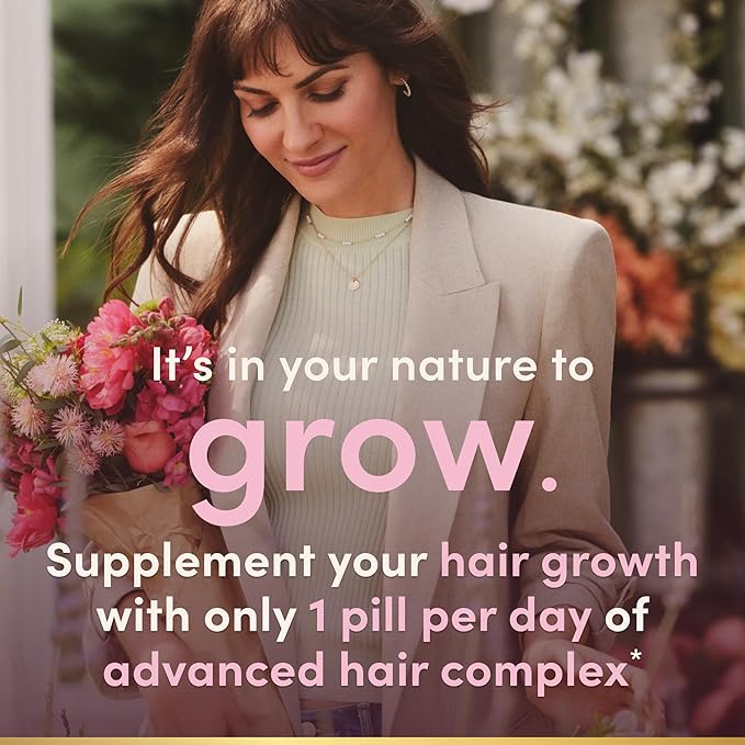 Nature's Bounty Hair Growth Supplement, 1 Per Day, Clinically Shown to Support Thicker, Fuller Hair, with Biotin, Silicon & Arginine, 30 Capsules (Pack of 2)
