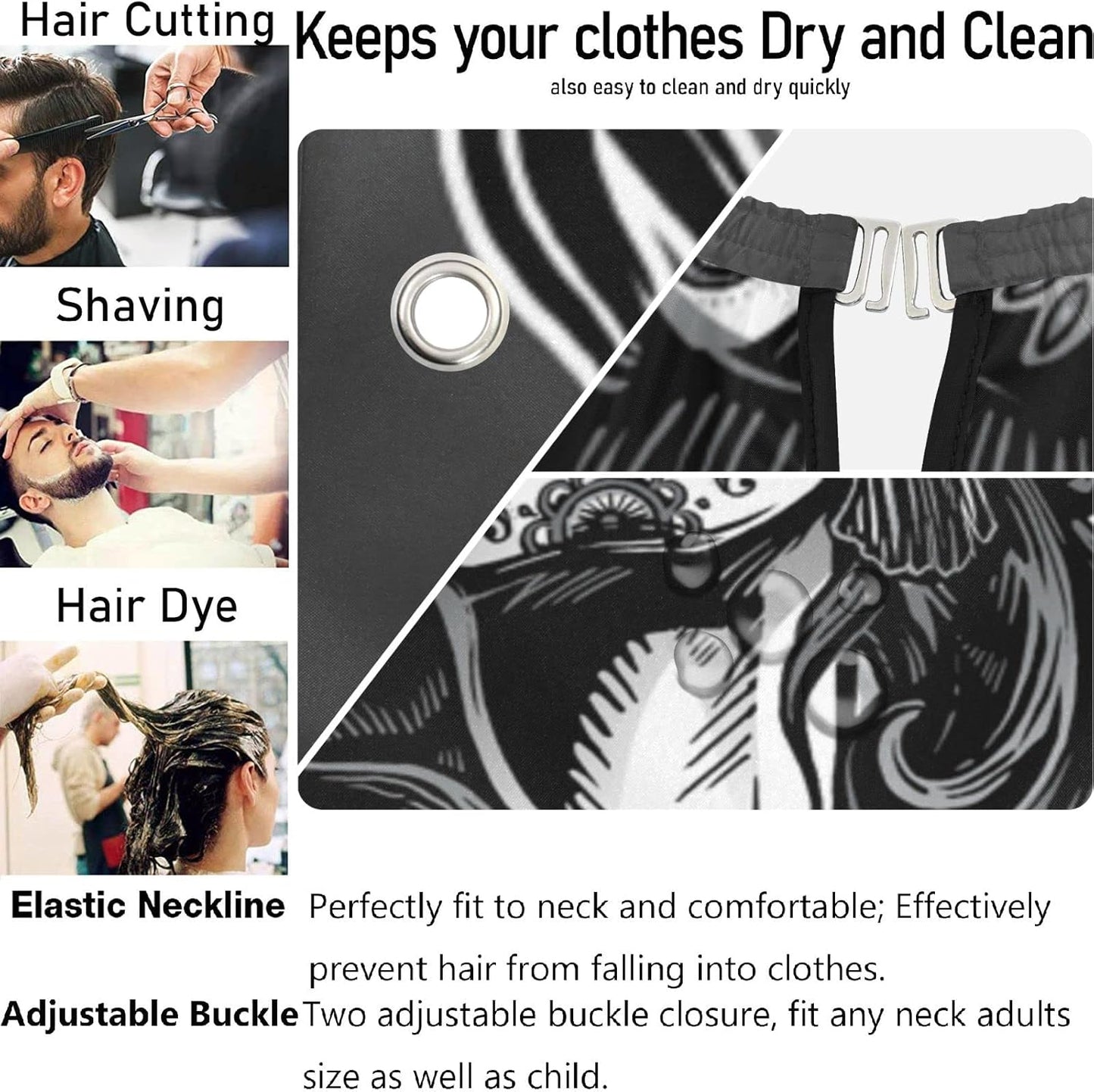 Stylish Barbershop Salon Barber Cape Haircut Cape Salon Apron Unisex Hair Cutting Apron for Men Women