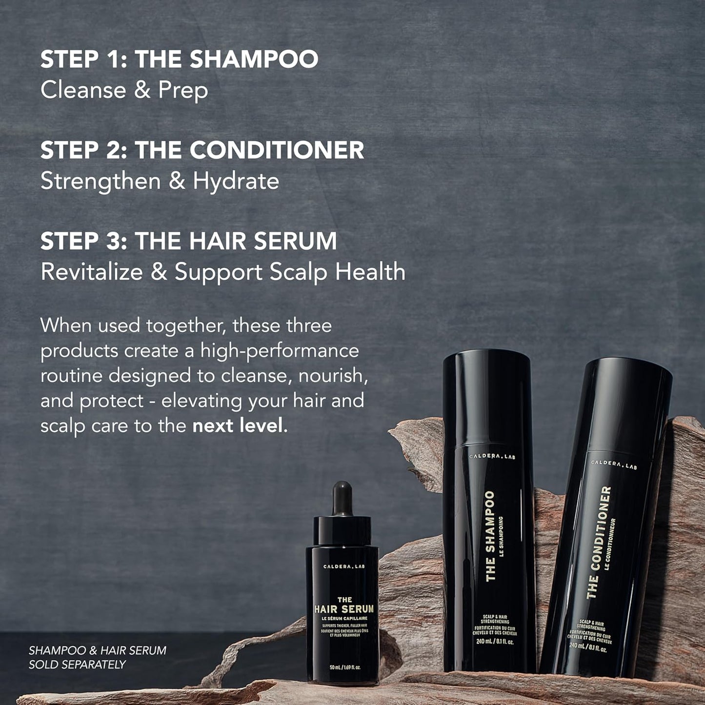 Caldera + Lab The Conditioner | Men’s Moisturizing Hair Conditioner, Hydrating & Nourishing for Soft, Shiny Hair, Dermatologically Tested - All Hair Types