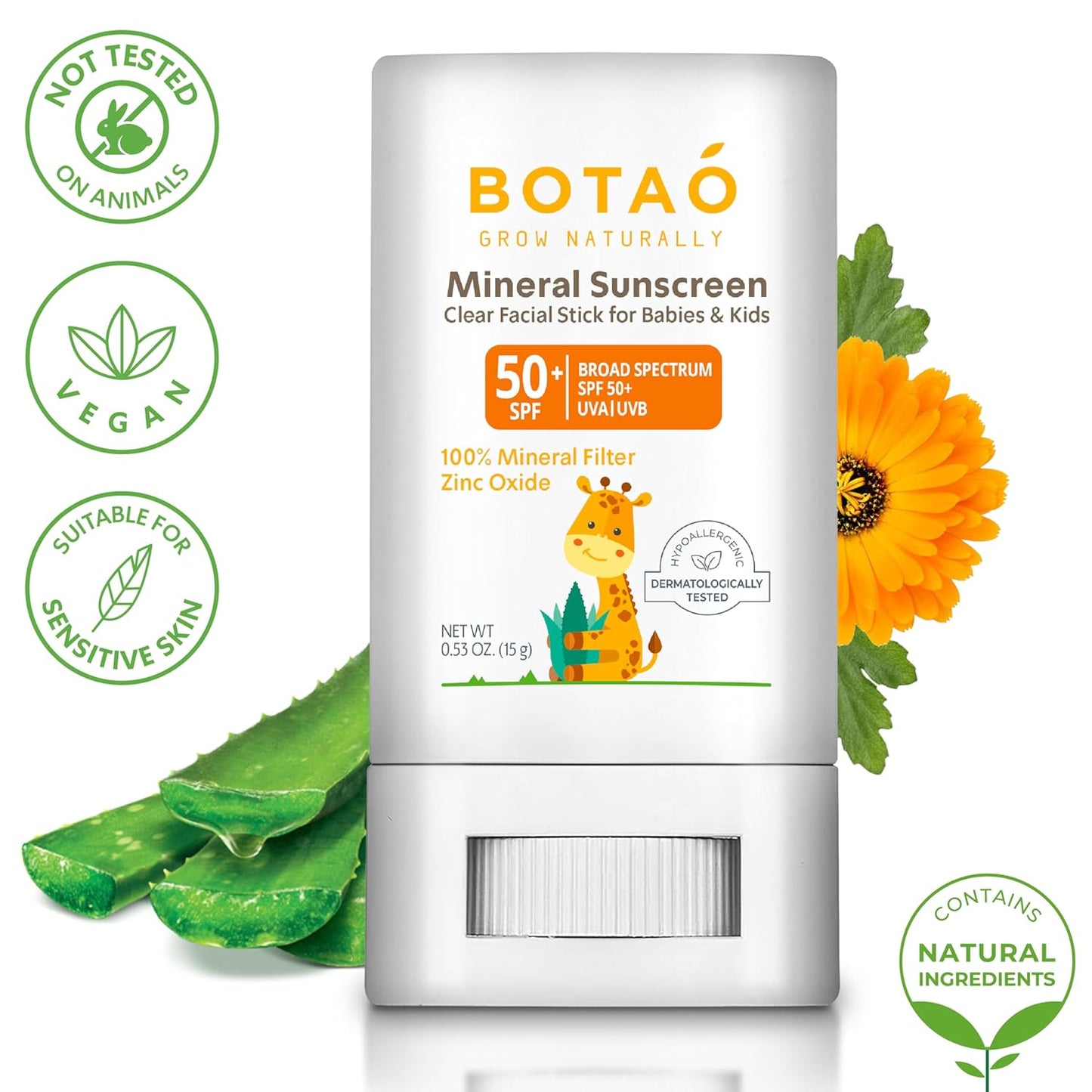 baby Mineral Sunscreen Stick 100% Zinc Oxide SPF 50+ Water Resistant UVA/UVB Protection Easy to Apply Fragrance Free, babies & kids, for sensetive skin, Unscented