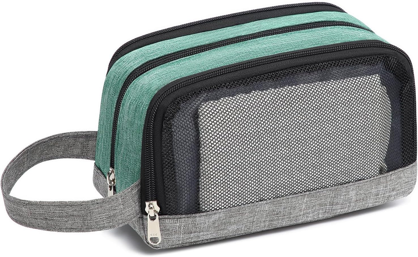 Yeiotsy Men's Travel Toiletry Bag – Color Clash Dopp Kit with Mesh Pockets, Durable Shaving Organizer for Gym, Camping & Weekend Trips