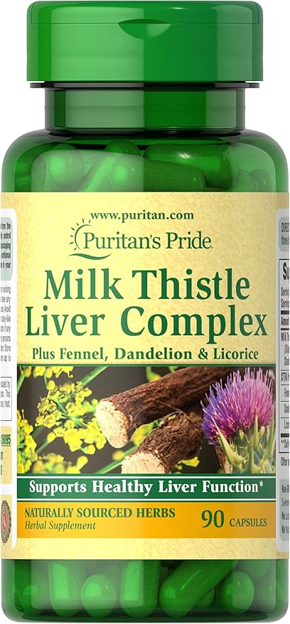 Puritan's Pride Milk Thistle Liver Complex, 90 Count,