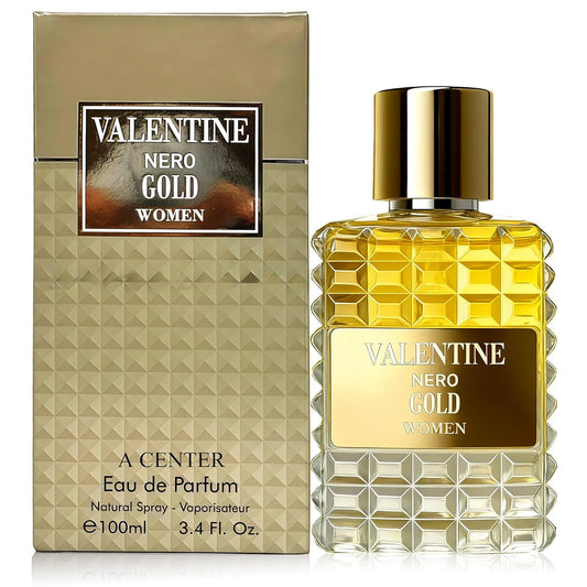 Valentine Nero Gold Perfume for Women, Floral Notes Eau de Parfum Spray Casual Daily Cologne 3.4 Fluid Ounce/100Ml Women Fragrance Daytime & Casual Use, for all Skin Types