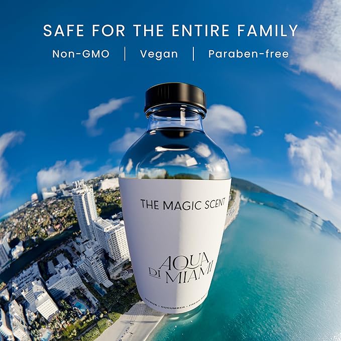 Aqua di Miami Oils for Diffuser - HVAC, Cold-Air, & Ultrasonic Diffuser Oil Inspired by The Ocean - Essential Oils for Diffusers Aromatherapy - 8.5 fl oz, 250 mL