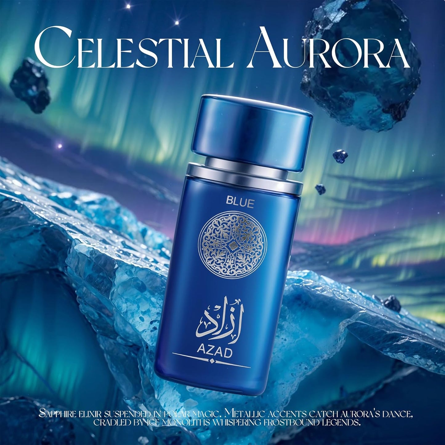 3Pack Men Colognes Combo Set AZAD,AZAD Blue,Sarah Chocolate 3.4 Fl Oz Each Eau De Parfume Spray with Woody Floral & Fruity Scent Perfume Gift Set Day to Night Use Fragrances