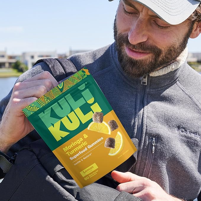 Kuli Kuli Super Energy Gummies - Energy Supplements with Moringa, Caffeine-Free Natural Energy Booster - 60 Non-GMO, Gluten-Free Moringa Gummies