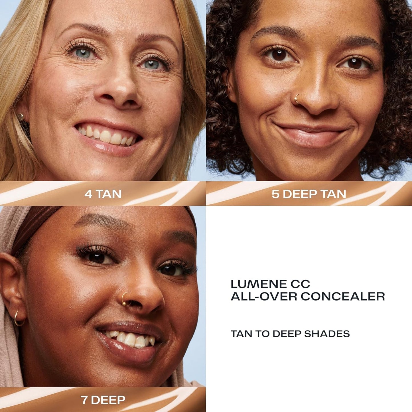 Lumene Under Eye Concealer - CC All-Over Hydrating Concealer with Medium Coverage - Multi-Tasking Under Eye Makeup Infused with Hyaluronic Acid with a Skin-Like Finish - 4 Tan (0.3 fl oz)