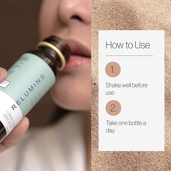 Relumins Radiant Bundle Set - 20 Bottles (50ml) Collagen Beauty Drink + 60 Capsules Advance Glutathione with Rose HIPS