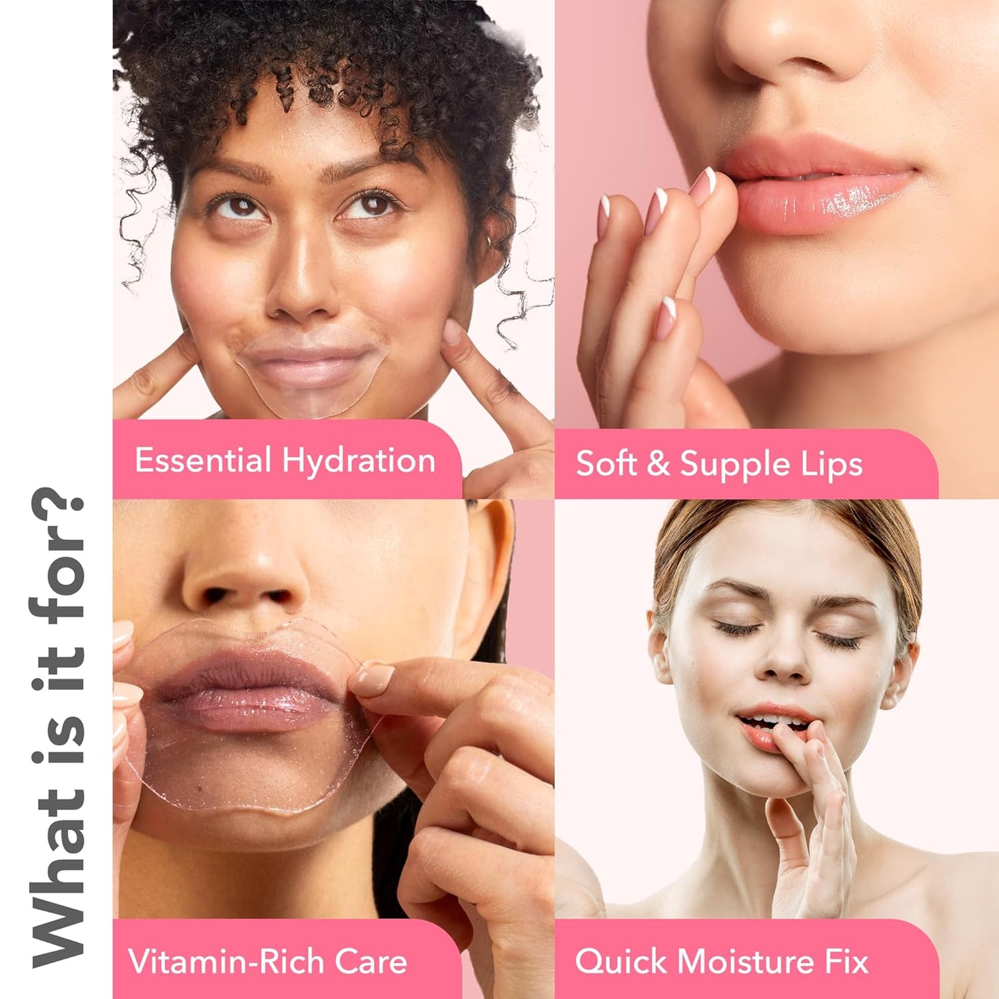 Patchology Serve Chilled Rosé Gel Lip Mask – Hydrating Mask with Resveratrol & Hyaluronic Acid for Soft Feel, Plumping & Moisture – Strawberry Scented, Solution for Dry or Chapped Lips, 5 Count