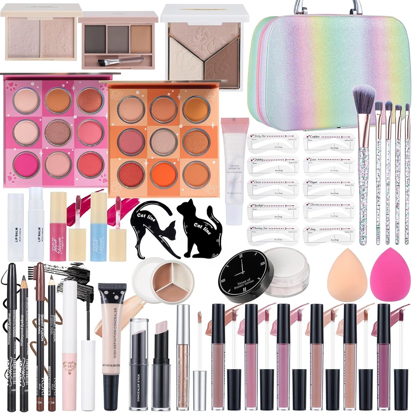 Makeup Kits For Girls Teens, Makeup Gift Set For Women with Eyeshadow Palettes, Brushes, Lip Gloss, Travel Make up Starter Kit For Beginners (C0934)