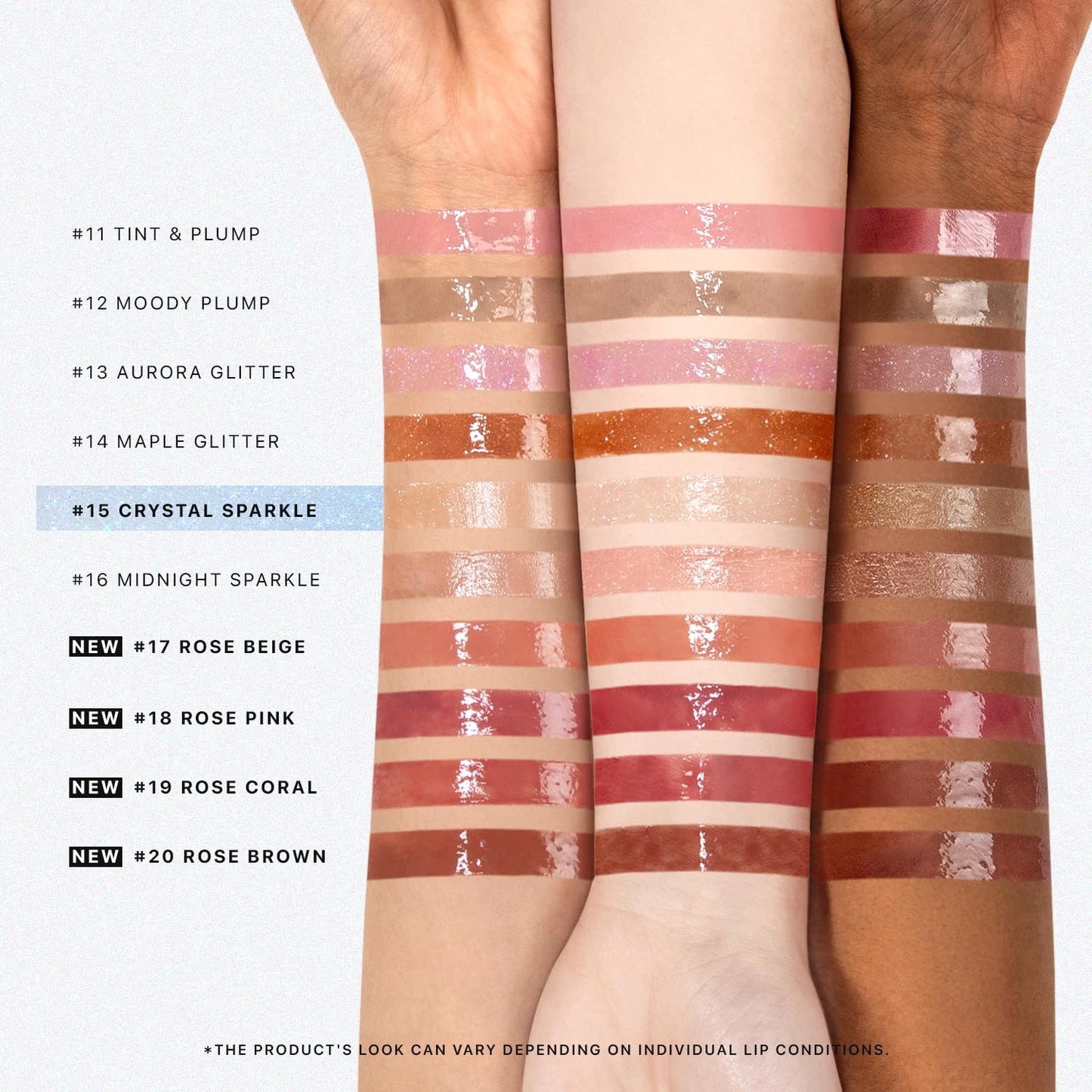 Nature Republic HONEY MELTING LIP GLITTER & PLUMPING (15 CRYSTAL SPARKLE) SOFT LIP STICK Hydrating&Moisturizing clear Gloss,Volumizing formula & Sheer tint, Shine Glimmer Finish, Stocking Stuffers