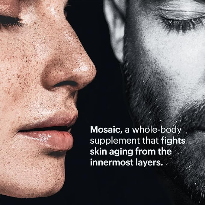 ELYSIUM Mosaic - Hyaluronic Acid Supplement - Clinically Proven - Fights Fine Lines & Skin Aging - Collagen Supplement - 30-Day Supply (Vegan Softgels)