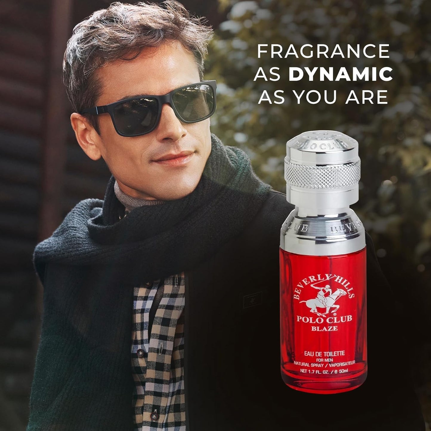 Beverly Hills Polo Club BHPC Men's Eau De Toilette Bonus Pack | Blaze Scent | 1.7oz EDT + Travel Pocket Spray | Long-Lasting Masculine Fragrance