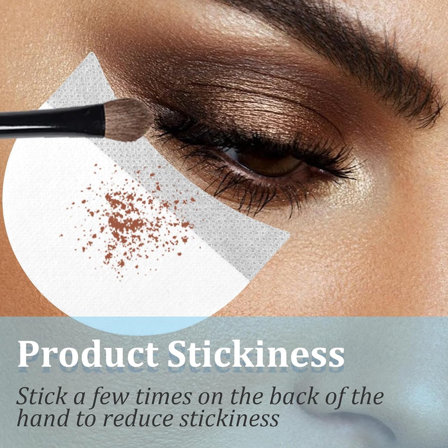 150 Pcs Eyeshadow Shields, Lint Free Eyeshadow Stencil Gel Pad Under Patches, Prevent Makeup Residue Eye Shadow Makeup Patches for Eyelash Extensions, Eyeliner, Lip and Tinting Makeup