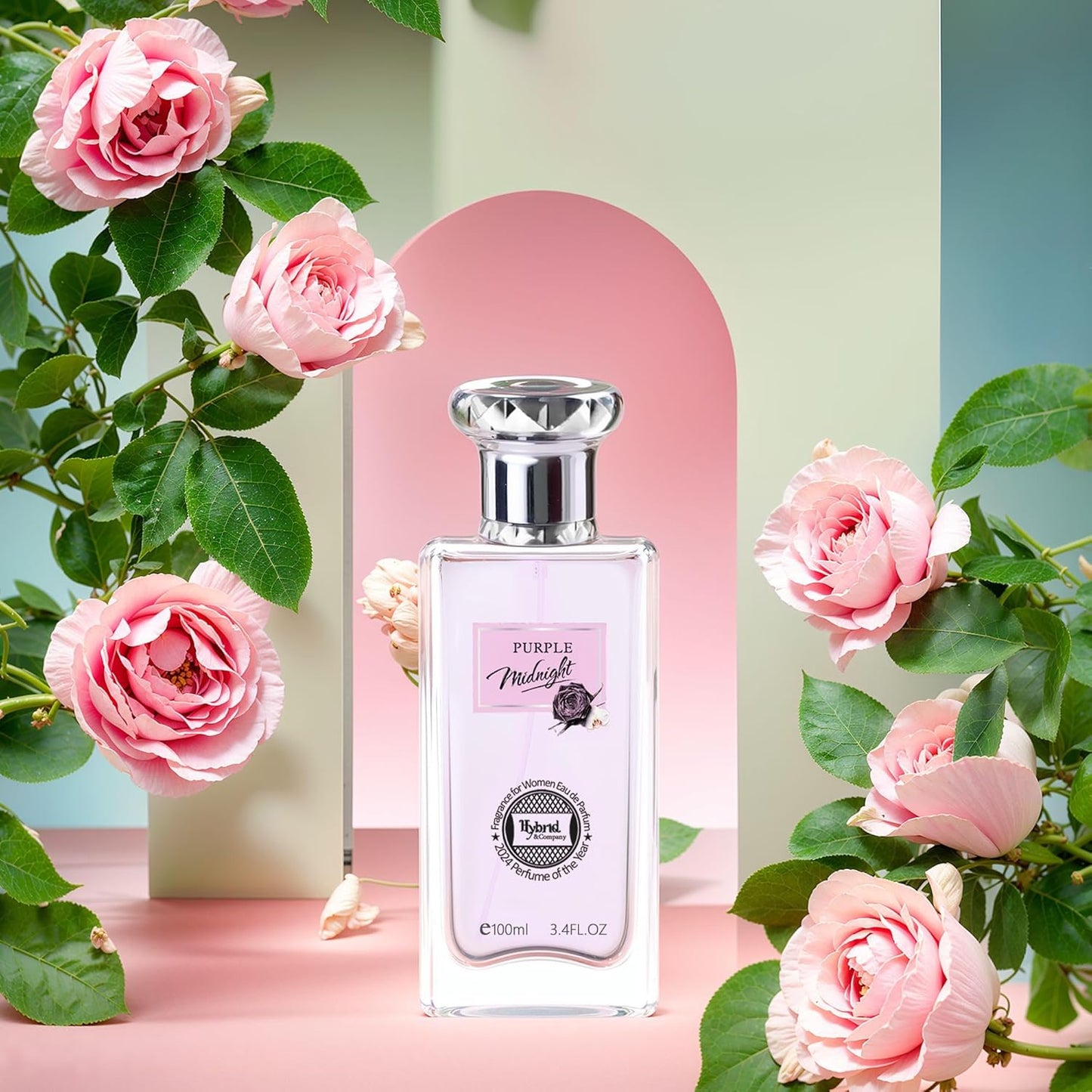 Hybrid & Company Women Purple Midnight Pour Femme Eau De Parfum Vaporisateur Natural Spray 3.4 Fl Oz