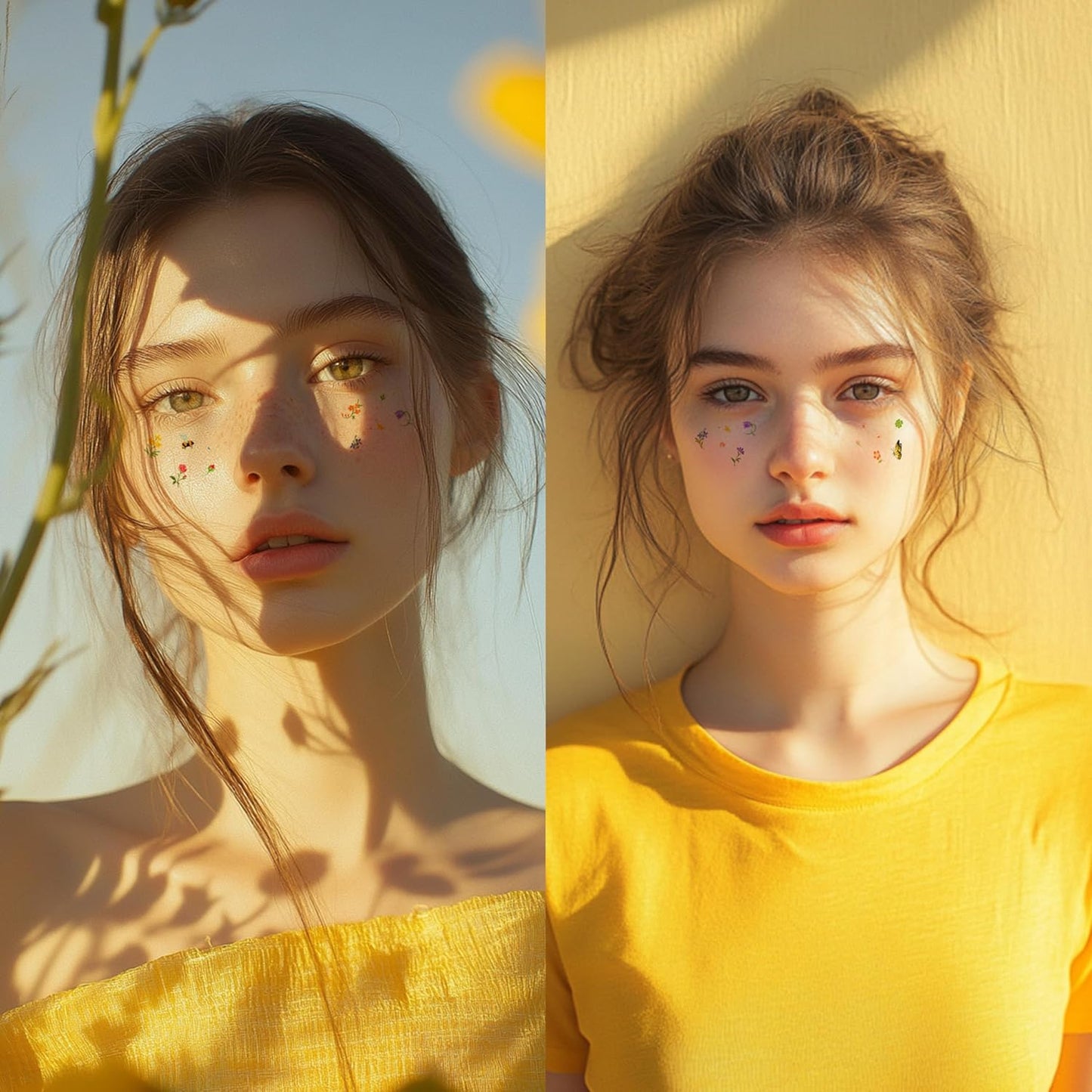 2pcs Makeup Patches,Face Makeup Patches,Beauty Face Makeup,Butterfly Patches,Waterproof Flower Patches,Temporary Facial Butterfly Patches For Women.