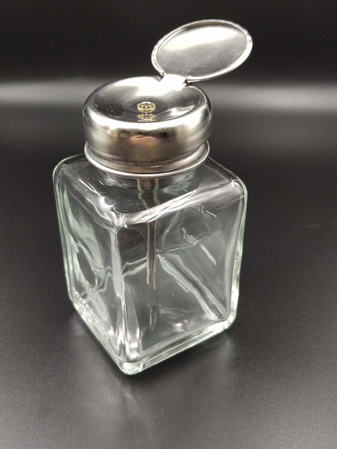 1 Pack 4 Oz Dispenser Bottle Glass Nail Polish Pump Empty