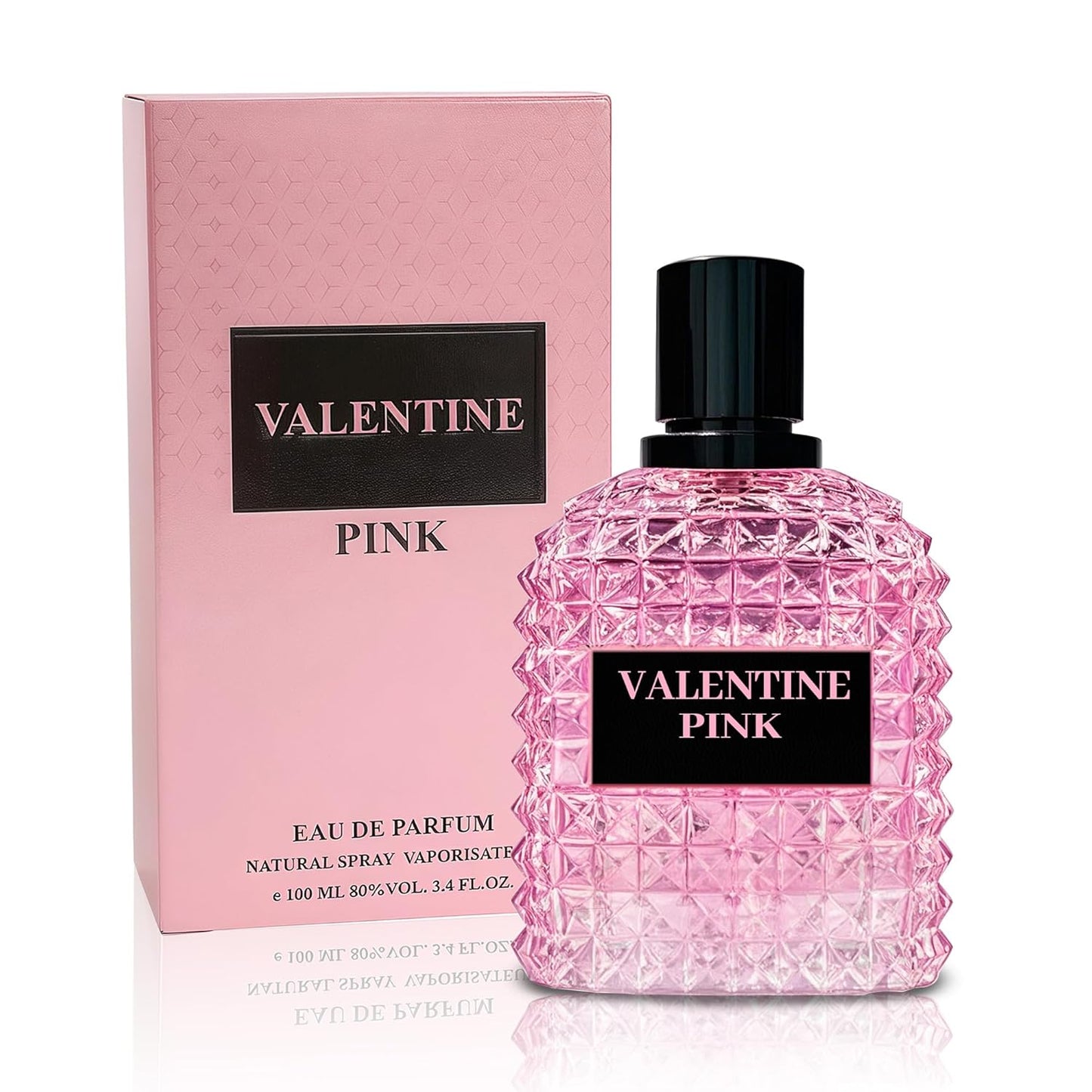 Valentine Pink Perfume for Women, Floral Notes Eau de Parfum Spray Casual Daily Cologne 3.4 Fluid Ounce/100Ml Women Fragrance Daytime & Casual Use, for all Skin Types
