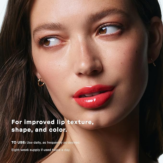 U Beauty The PLASMA Tinted Lip Compound Anti-Wrinkle & Anti-Aging Treatment - Shimmery Plumping Lip Gloss with Hyaluronic Acid, Shea Butter, Salicylic Acid & Peptides to Deeply Hydrate,Poppy- 15 mL