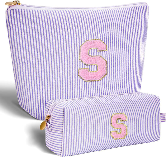 Gifts for Girls Teens Kids - Birthday Gift for Daughter Sister Her,Travel Essentials,Teen Girl Essentials,Cute Trendy Stuff Makeup Bag Set Cosmetic Bag - Lavender,S