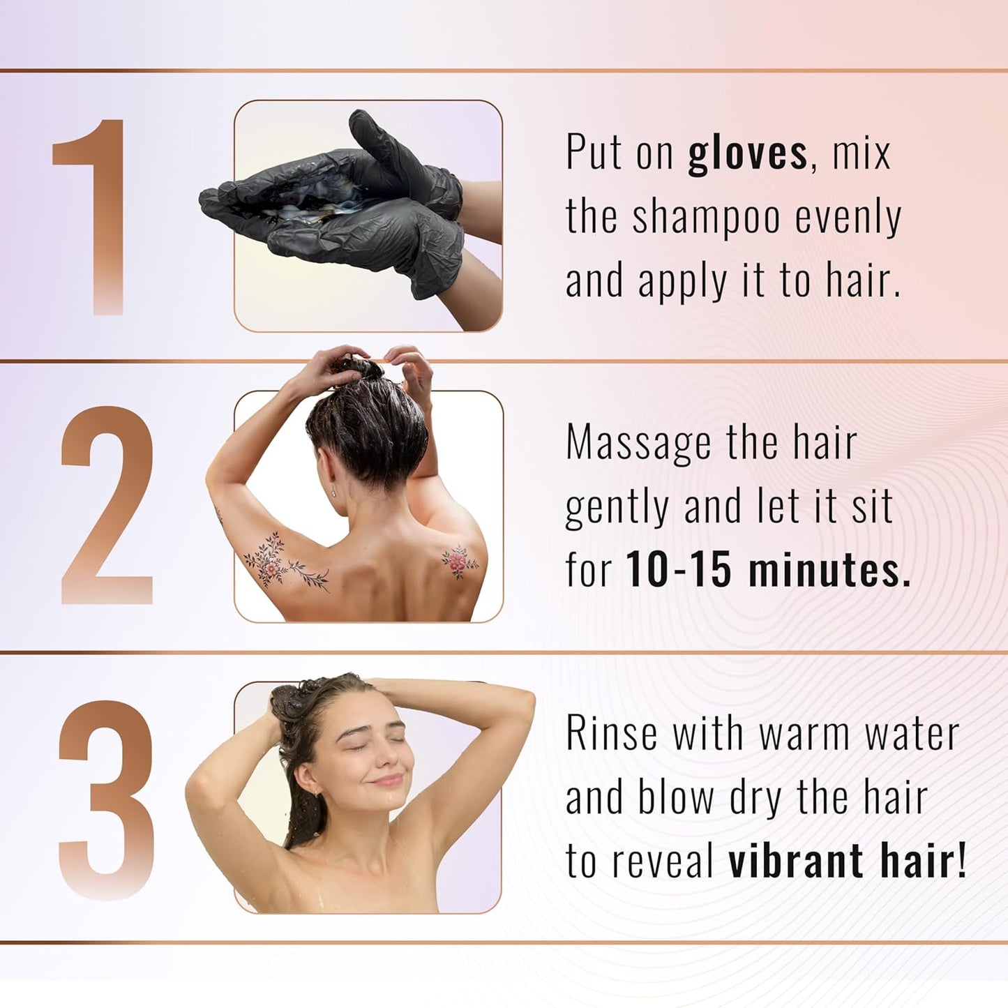 Herbishh Black Shampoo for Gray Hair, Hair Dye Shampoo 3 in 1, 100% Grey Coverage, Instant Permanent Shampoo for Men & Women, Long-lasting & Travel-friendly, Ammonia-free, 30 ml (Pack of 5)