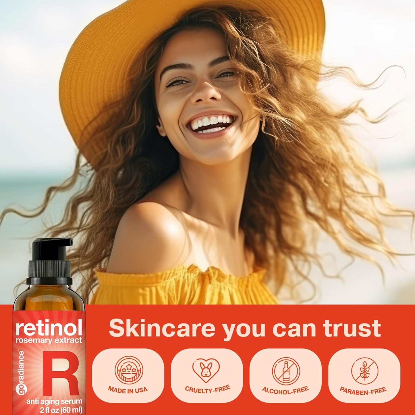 2X BIGGER 2oz, 1% Retinol Serum for Face, Dark Spot Remover, Anti Aging Serum, Retinol Cream, Aloe Vera, Rosemary, Calendula Extract, Made in USA