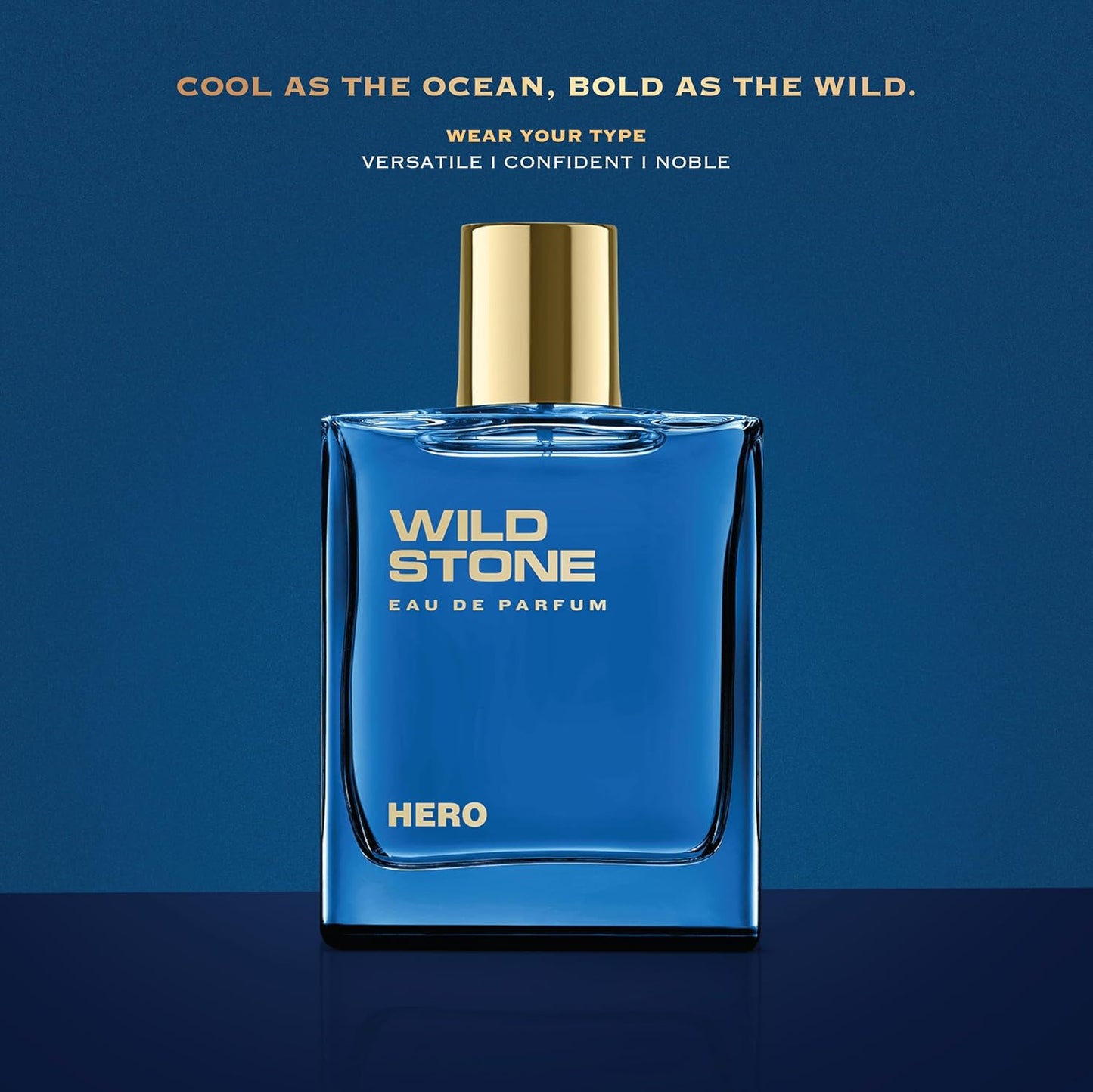 Wild Stone Hero Perfume for Men| Luxury Eau De Parfum | Long-Lasting Fragrance | Premium Perfume for Men | Infused with Aromatic & Marine Notes 100 ml 3.4 Fl oz | Vegan | Clean Ingredients