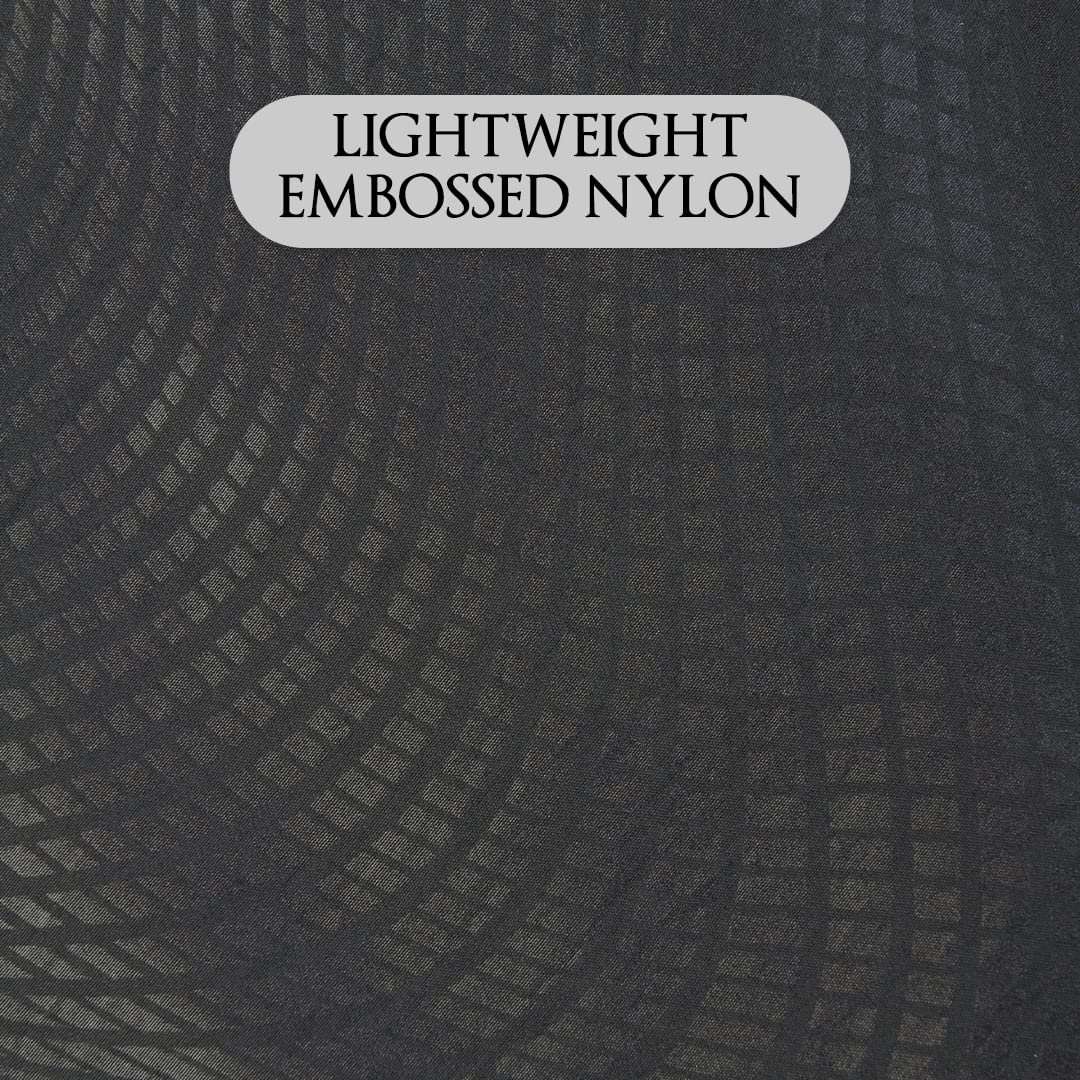 Betty Dain Signature Cosmix Coloring/Styling Cape with Chemical-Proof Panel, Lightweight, Chemical Resistant Fabric, Embossed Pattern, Snap Closure at Neck, Generous 54 x 60 Inch Size, Black