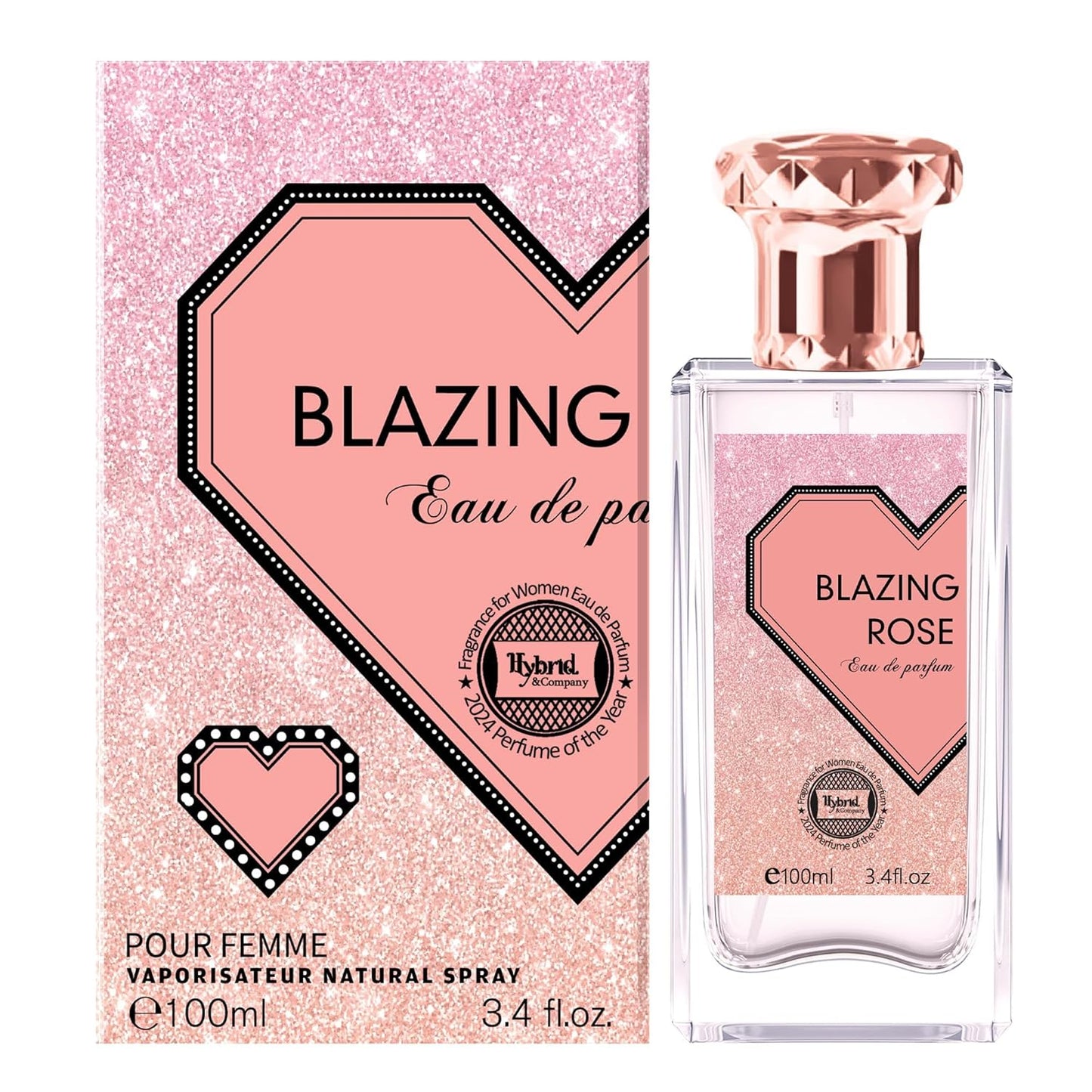Hybrid & Company Women Blazing Pour Femme Eau De Parfum Vaporisateur Natural Spray 3.4 Fl Oz