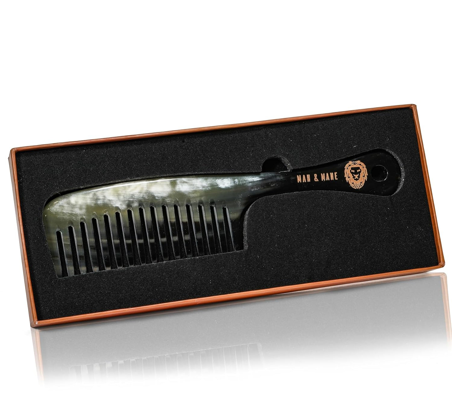 Premium Handmade 100% Oxhorn Anti-static Wide Tooth Detangling & Styling Comb for Women & Men