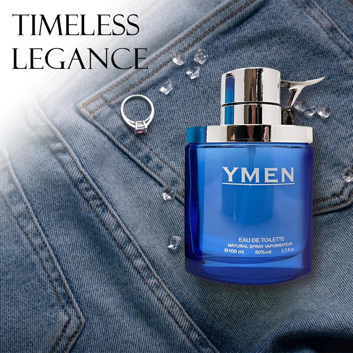 YMen Men Perfume Eau de Toilette Natural Spray Men Cologne Masculine Scent 3.4 Fl Oz/100ML