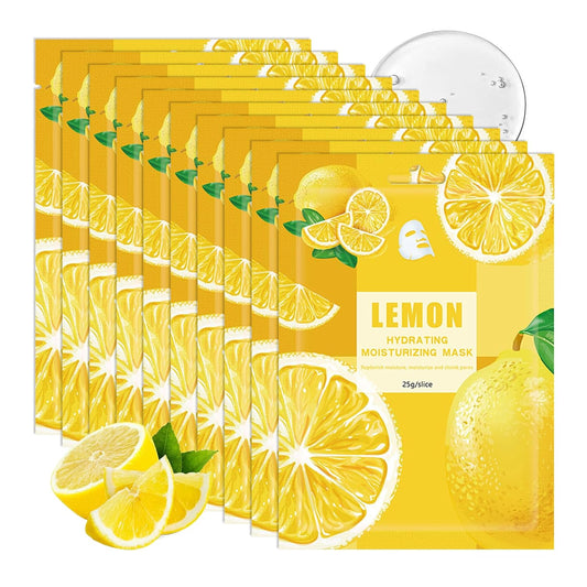 10PCS Hydrating Facial Sheet Mask,Moisturizing Face Masks Skincare Gift Set,Long Lasting Face Mask Skin Care & Facial Mask Kit for All Skin Types 07