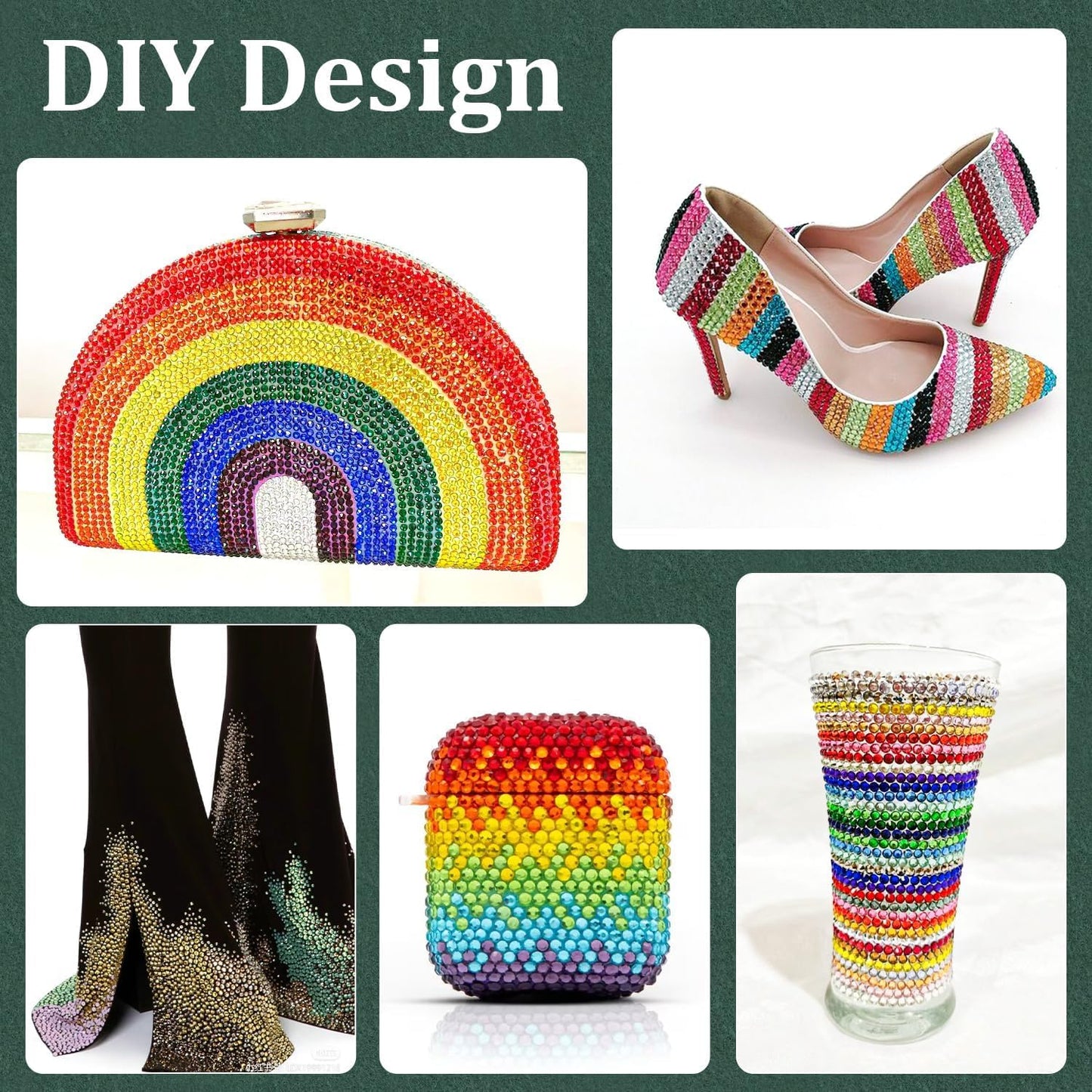 Resin Rhinestones for Crafting with B7000 Jewelry Glue, 1 Box Teal Blue Flatback Crystals with 3Pcs 10ml Glue for Bedazzling Crafts DIY Nail Art Makeup，Non Hotfix Gems for Clothing Shoes